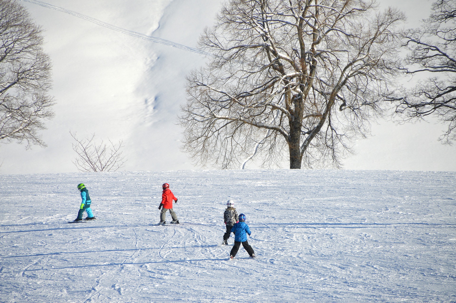 Finland children in snow