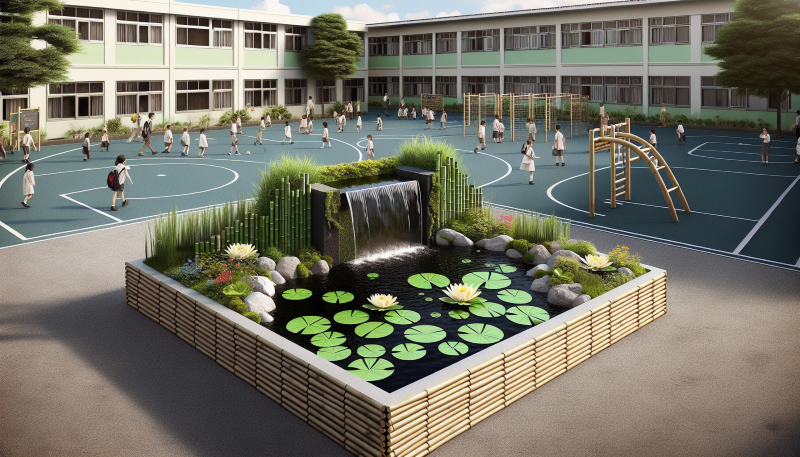 container pond in school playground