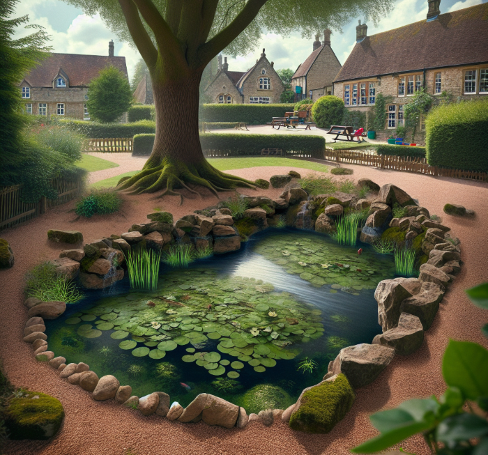 natural pond in school