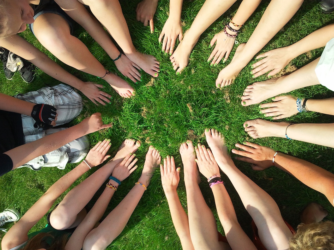 collaborate team of people in circle collaborate team of people in circle