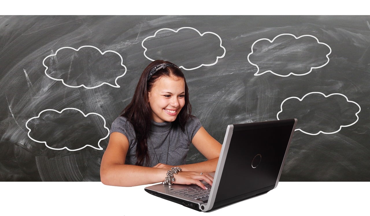 girl on computer girl on computer